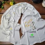  Khăn choàng tơ tằm cao cấp thêu tay độc bản 
