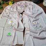  Khăn choàng tơ tằm cao cấp thêu tay độc bản 