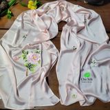  Khăn choàng tơ tằm cao cấp thêu tay độc bản 