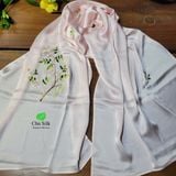  Khăn choàng tơ tằm cao cấp thêu tay độc bản 