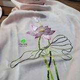  Khăn choàng tơ tằm cao cấp thêu tay độc bản 