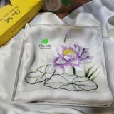  Khăn choàng tơ tằm cao cấp thêu tay độc bản 