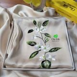  Khăn choàng tơ tằm cao cấp thêu tay độc bản 