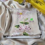  Khăn choàng tơ tằm cao cấp thêu tay độc bản 