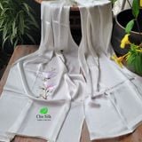  Khăn choàng tơ tằm cao cấp thêu tay độc bản 