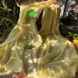  Khăn lụa tơ tằm thêu tay_Màu vàng 