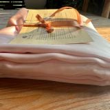  Bộ vỏ chăn ga gối tơ tằm Chu Silk màu hồng, định lượng dày 19momme 