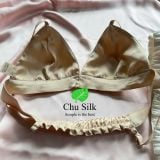  Áo Bra tơ tằm Chu Silk phiên bản cao cấp- đệm áo là tơ nguyên bản và 2 lớp ngoài là tơ cao cấp 