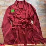  Set quần áo lụa tơ tằm cao cấp màu đỏ đô 