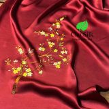 Khăn choàng tơ tằm cao cấp thêu tay độc bản 
