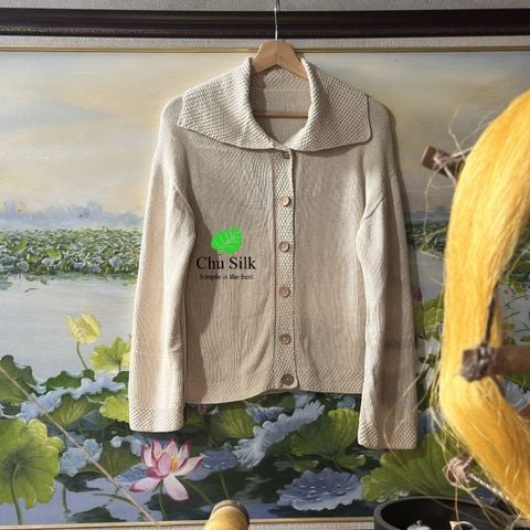  Áo tơ gốc cổ đan kỹ nghệ hạt gạo 