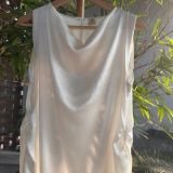  Váy cổ đổ tơ tằm cao cấp định lượng 19mm thuần Việt- 260124 