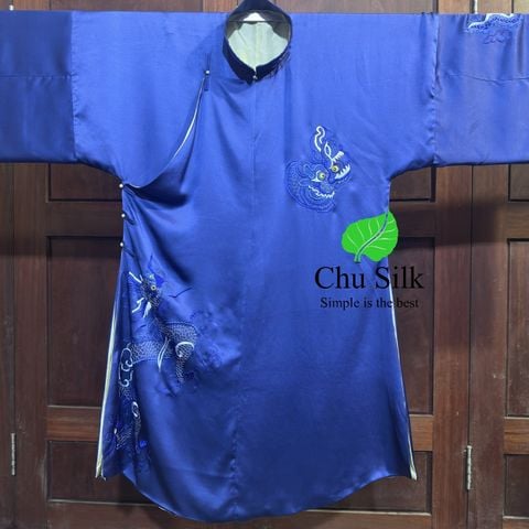  ÁO NGŨ THÂN TƠ TẰM THÊU RỒNG VIỆT 