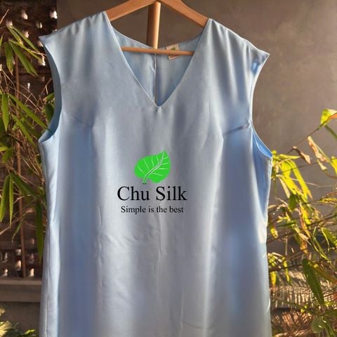  Váy tơ tắm suông tay hến 