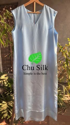  Váy tơ tắm suông tay hến 