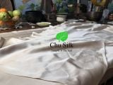  Bộ vỏ chăn ga gối tơ tằm Chu Silk màu be, định lượng dày 19momme 