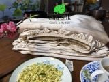  Bộ vỏ chăn ga gối tơ tằm Chu Silk màu be, định lượng dày 19momme 