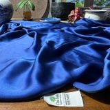  Bộ vỏ chăn ga gối tơ tằm Chu Silk màu xanh navy, định lượng dày 19momme 
