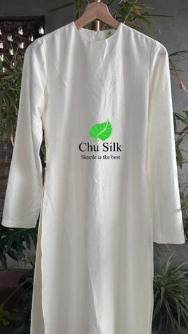  Áo Dài tơ tằm nguyên bản định lượng 28momme 