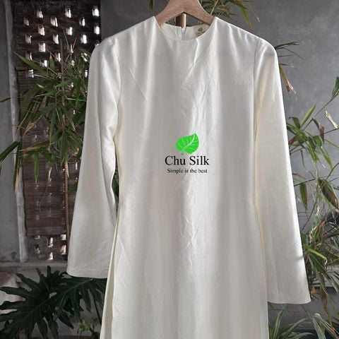  Áo Dài tơ tằm nguyên bản định lượng 28momme 