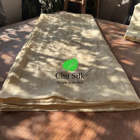  Vỏ chăn tơ tằm thô loại nguyên bản dày dặn 28momme và 35momme có nhăn theo thớ tơ tự nhiên 