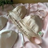 Áo Bra tơ tằm Chu Silk phiên bản cao cấp thượng hàng với cúc ngọc trai phía trước 