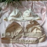  Áo Bra tơ tằm Chu Silk phiên bản cao cấp thượng hàng với cúc ngọc trai phía trước 