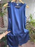  Bộ quần áo mặc nhà Chu Silk màu xanh than 