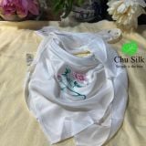  KHĂN LỤA VUÔNG TƠ TẰM THÊU TAY 
