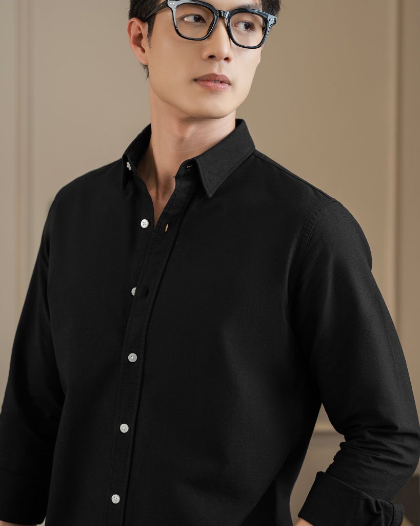 Áo Sơ Mi Nam By Cotton Oxford Đen