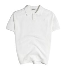 Áo Polo Dệt Kim By Cotton Cao Cấp Màu Trắng SS2