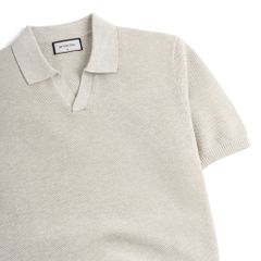 Áo Polo Dệt Kim By Cotton Melange Be