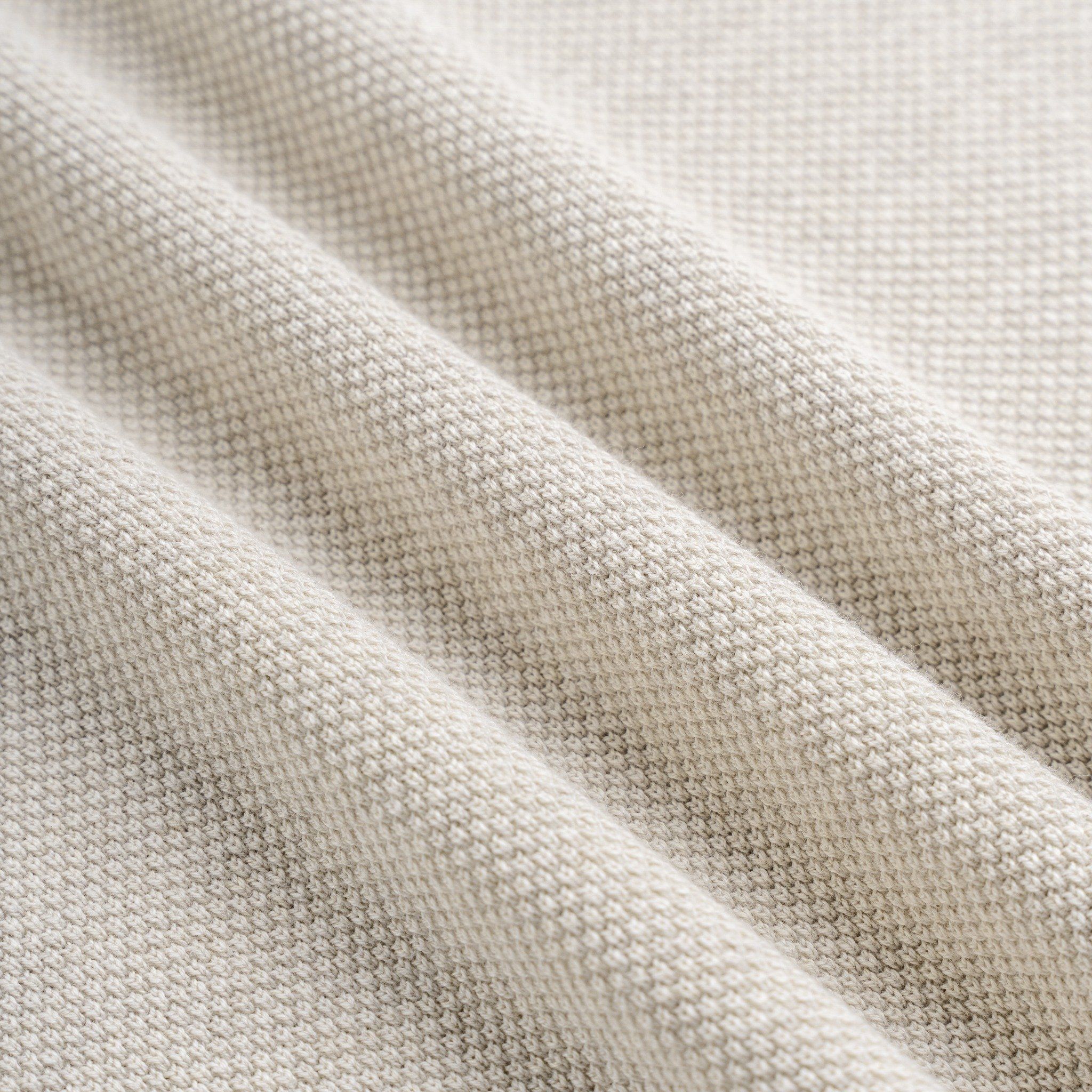 Áo Polo Dệt Kim By Cotton Melange Be