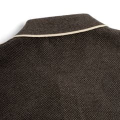 Áo Polo Dệt Kim By Cotton Melange Nâu SS2