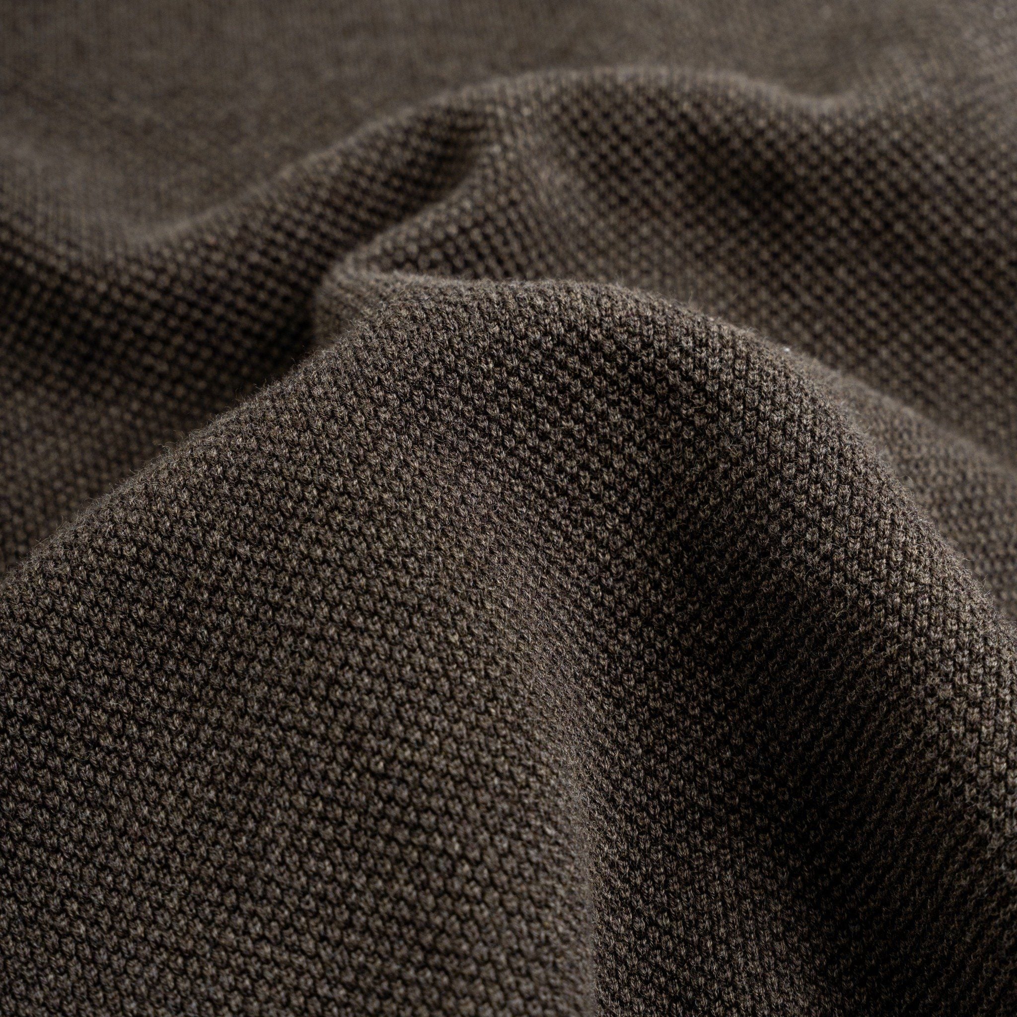 Áo Polo Dệt Kim By Cotton Melange Nâu SS2