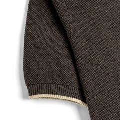 Áo Polo Dệt Kim By Cotton Melange Nâu SS2