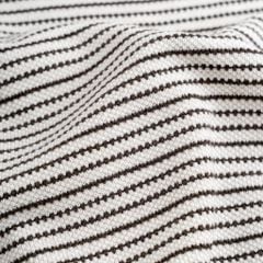 Áo Polo Dệt Kim By Cotton Melange Sọc Nhỏ Kem