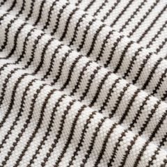 Áo Polo Dệt Kim By Cotton Melange Sọc Nhỏ Kem