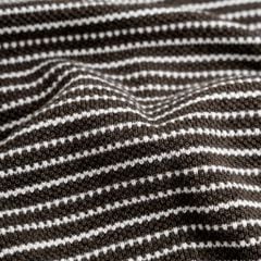 Áo Polo Dệt Kim By Cotton Melange Sọc Nhỏ Nâu