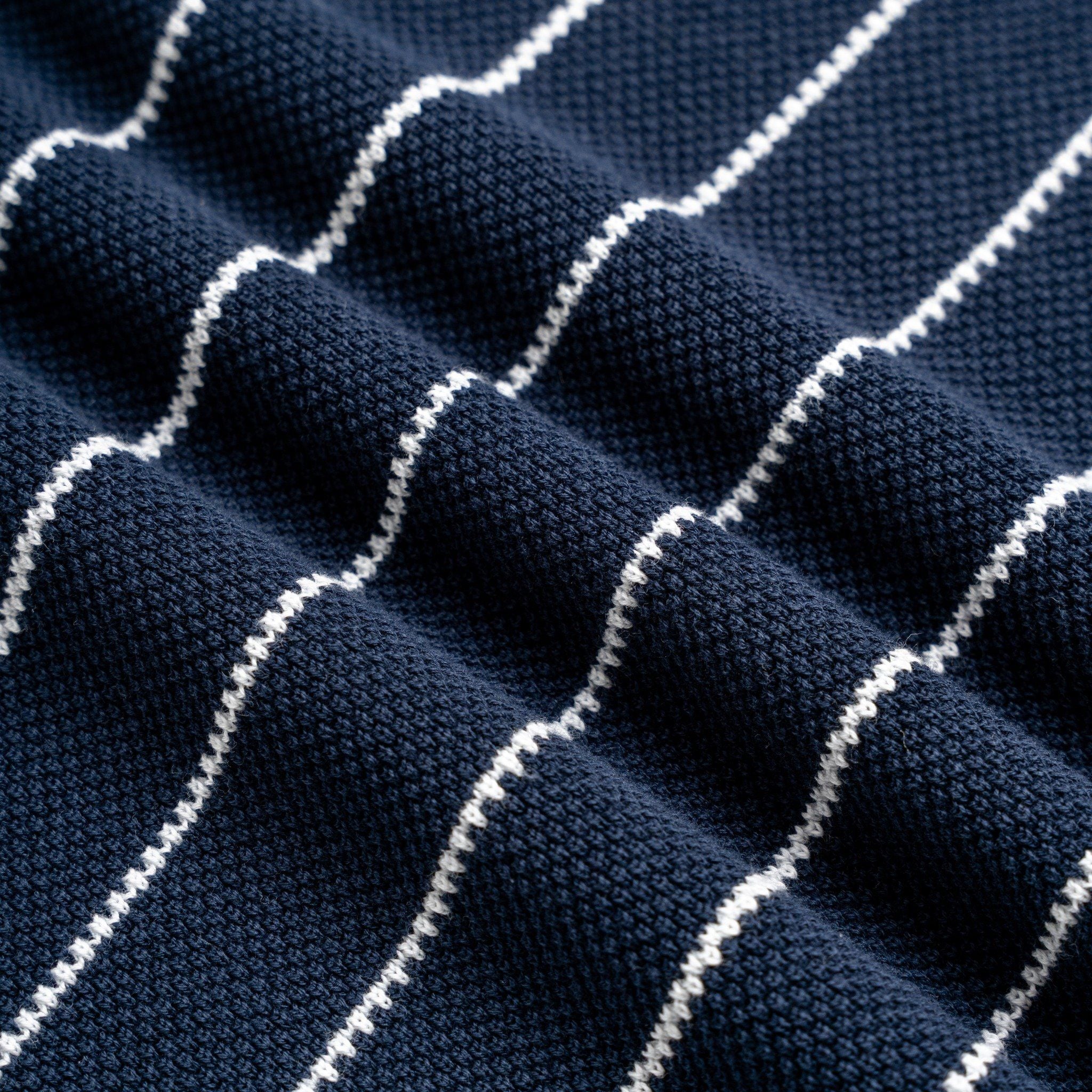 Áo Polo Dệt Kim By Cotton Melange X.Đen Sọc To