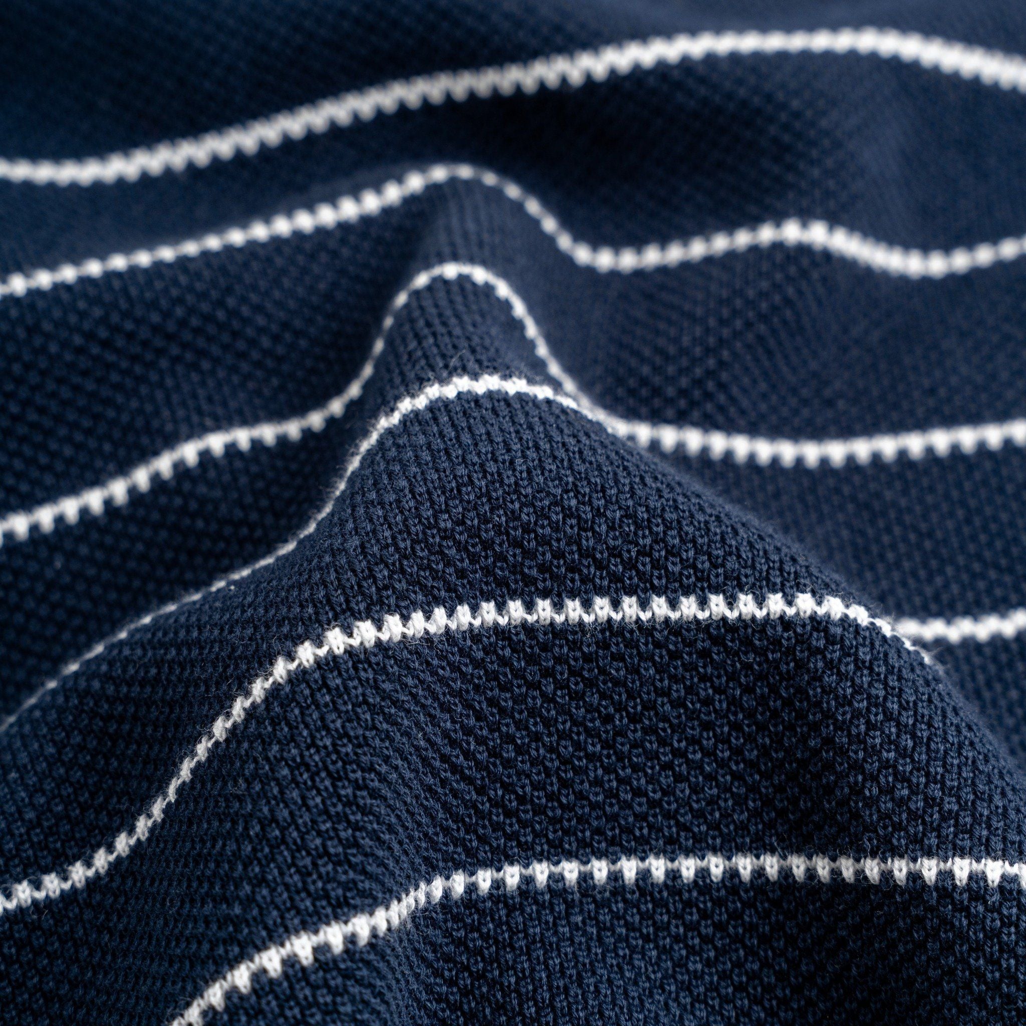 Áo Polo Dệt Kim By Cotton Melange X.Đen Sọc To