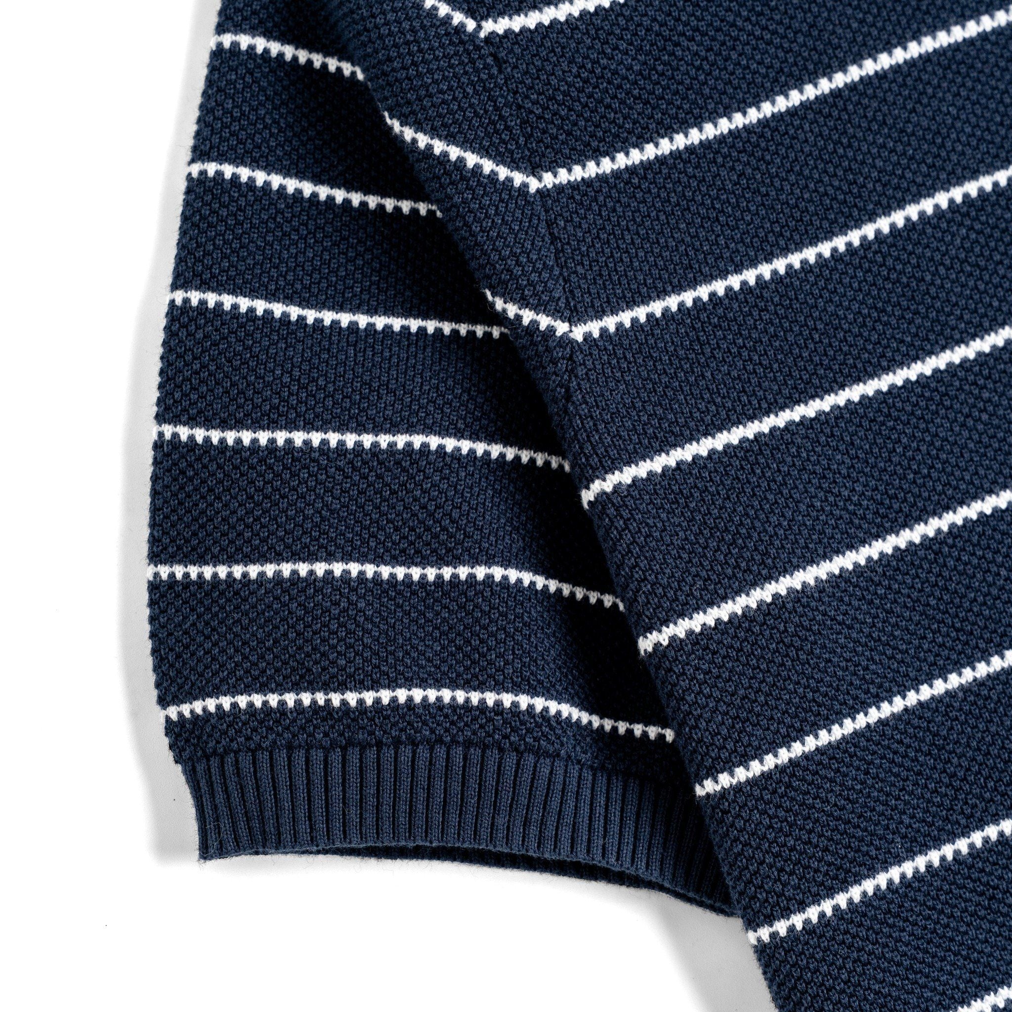 Áo Polo Dệt Kim By Cotton Melange X.Đen Sọc To