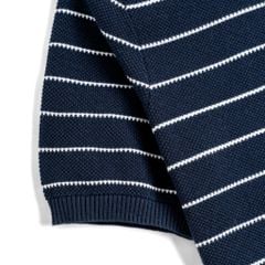 Áo Polo Dệt Kim By Cotton Melange X.Đen Sọc To