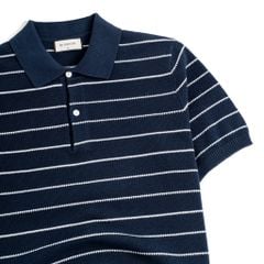 Áo Polo Dệt Kim By Cotton Melange X.Đen Sọc To