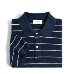 Áo Polo Dệt Kim By Cotton Melange X.Đen Sọc To