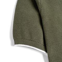 Áo Polo Dệt Kim By Cotton Melange Xanh Ô Liu SS2