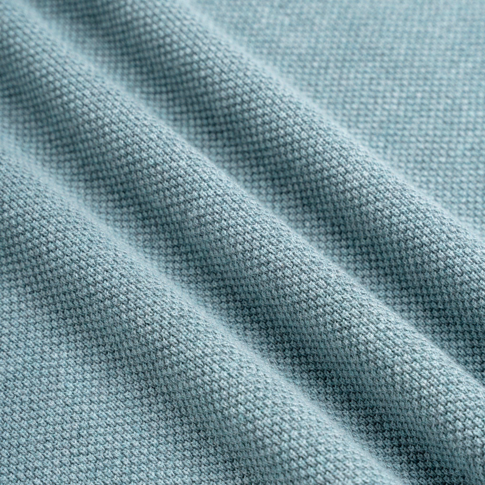 Áo Polo Dệt Kim By Cotton Melange Xanh Lam SS2