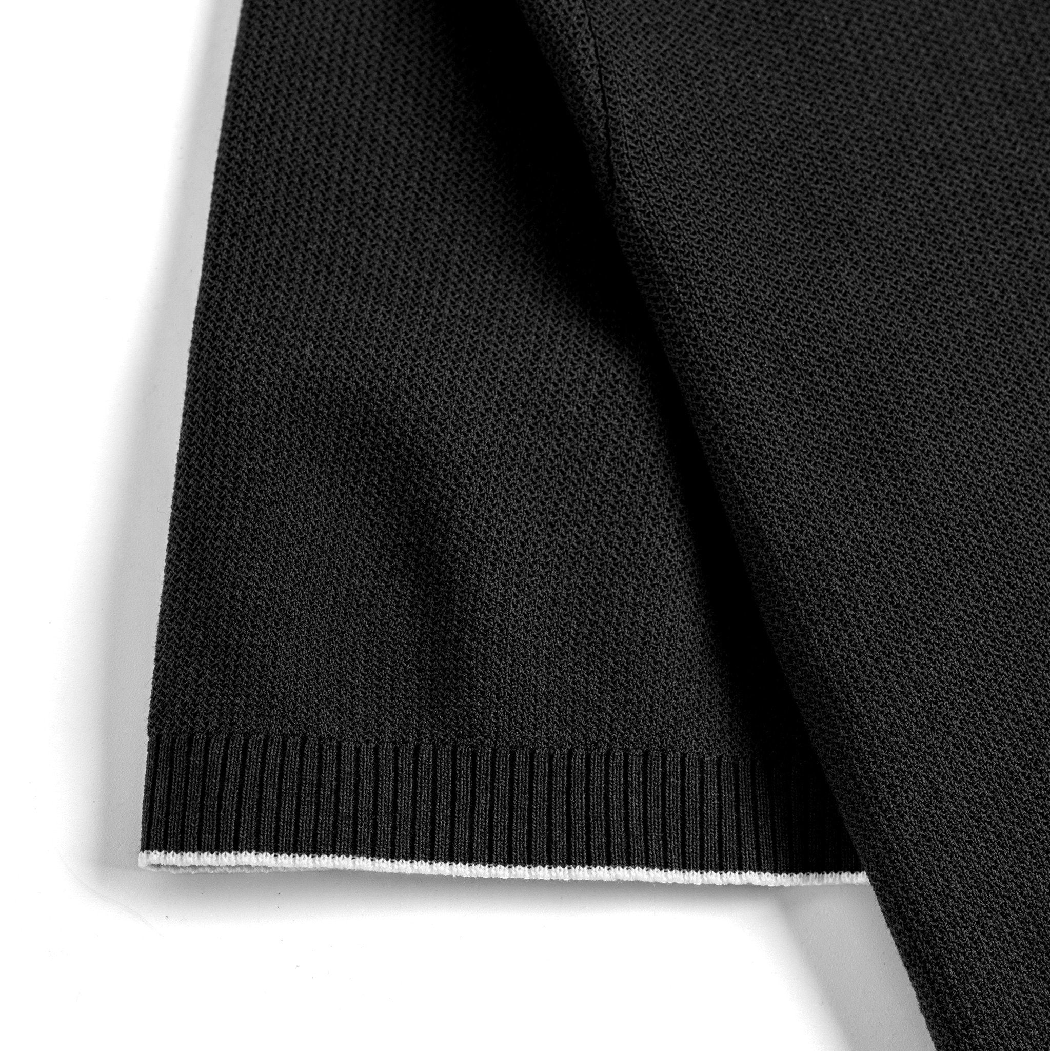 Áo Polo Dệt Kim By Cotton Visco Đen