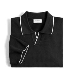 Áo Polo Dệt Kim By Cotton Visco Đen