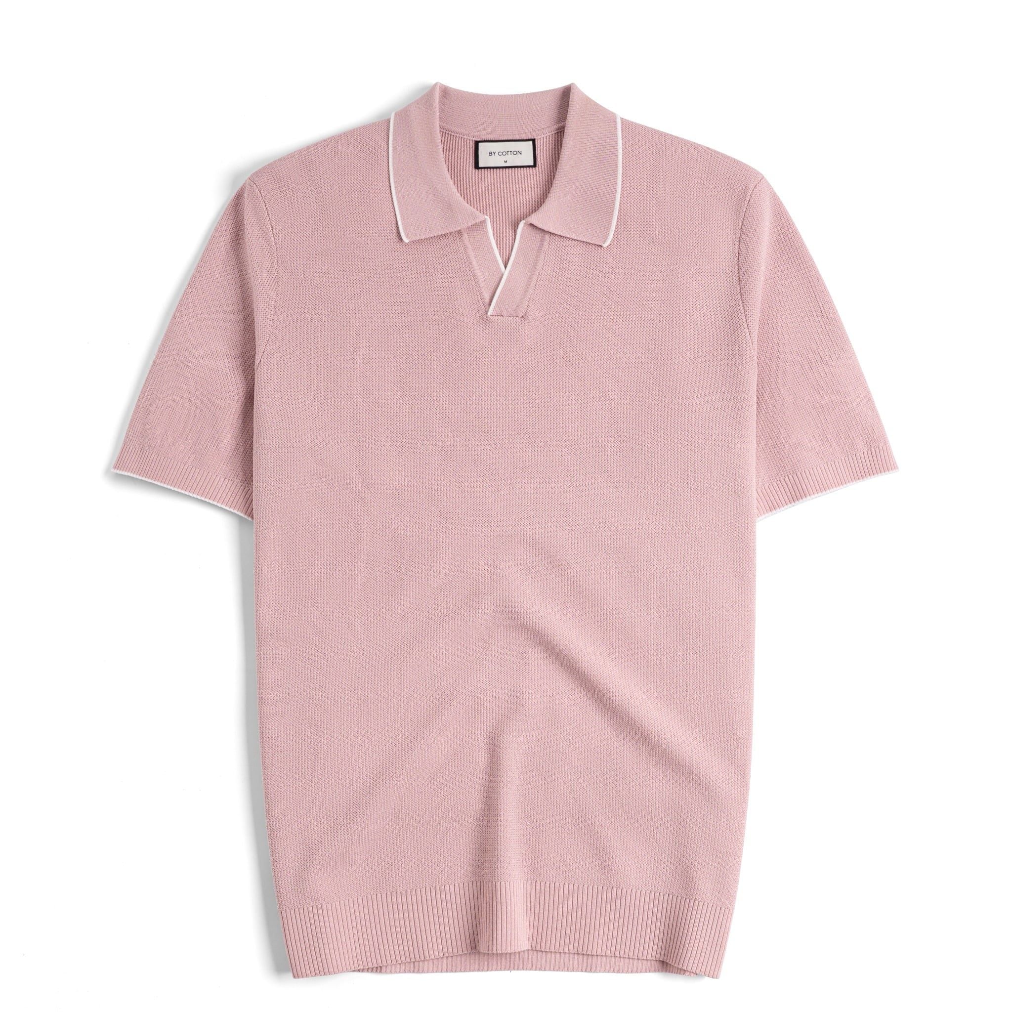 Áo Polo Dệt Kim By Cotton Visco Hồng